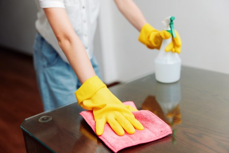 What should I clean before a professional cleaning service arrives?